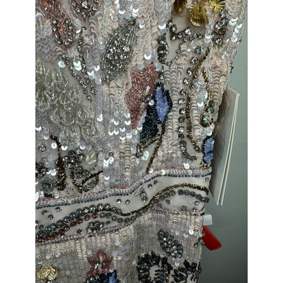 Mac Duggal Sleeveless Beaded Sequin Dress Short Midi Size 8 93535 NEW - Picture 8 of 10